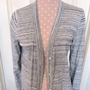 Blue and white GAP button up cardigan